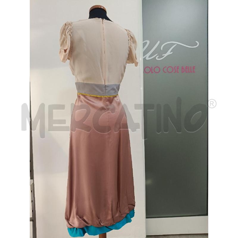 VESTITO DONNA PRADA ROSA E BLU PETROLIO | Mercatino dell'Usato Roma gregorio vii 3