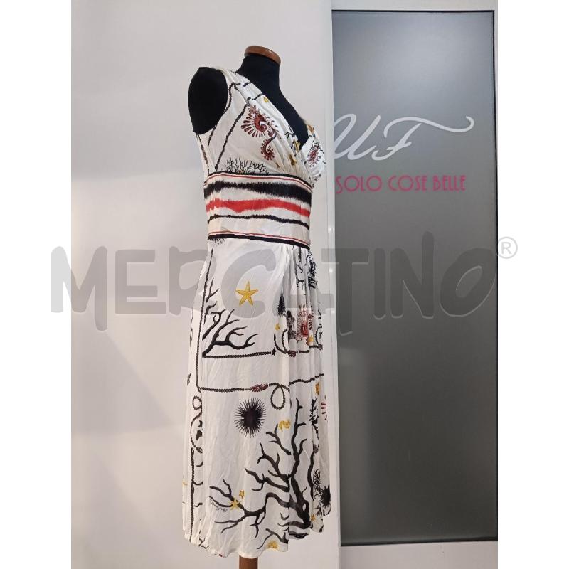VESTITO DONNA ROBERTO CAVALLI BIANCO FANTASIA STELLA MARINA | Mercatino dell'Usato Roma gregorio vii 2