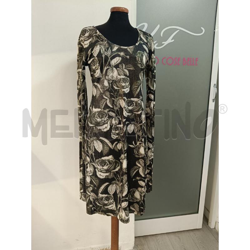 VESTITO DONNA ROBERTO CAVALLI NERO ROSE DORATE GLITTER | Mercatino dell'Usato Roma gregorio vii 1