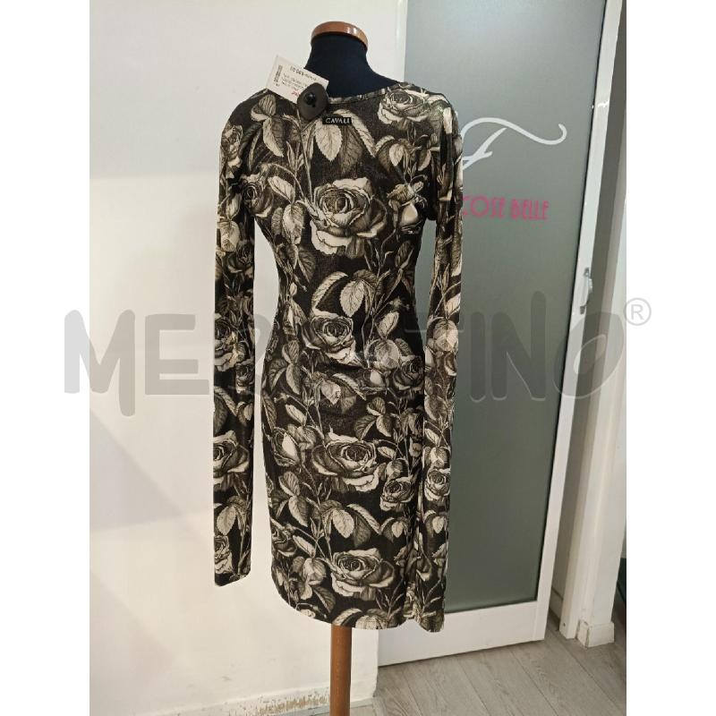 VESTITO DONNA ROBERTO CAVALLI NERO ROSE DORATE GLITTER | Mercatino dell'Usato Roma gregorio vii 4