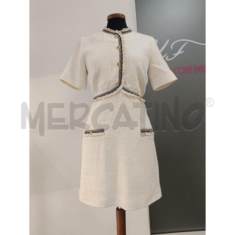 VESTITO DONNA SANDRO BEIGE BOUCLE  | Mercatino dell'Usato Roma gregorio vii 1