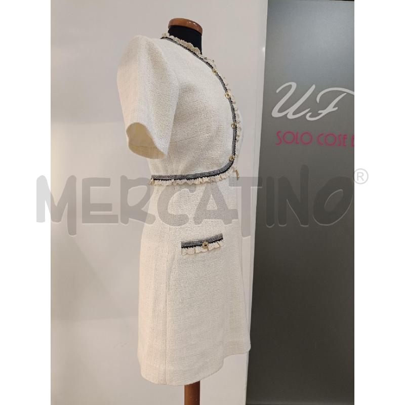 VESTITO DONNA SANDRO BEIGE BOUCLE  | Mercatino dell'Usato Roma gregorio vii 2