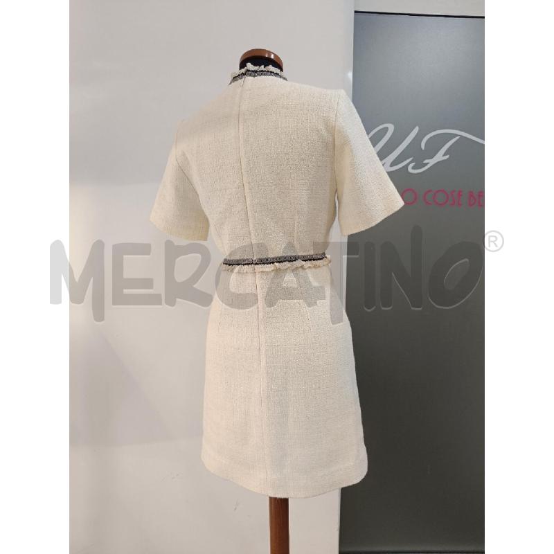 VESTITO DONNA SANDRO BEIGE BOUCLE  | Mercatino dell'Usato Roma gregorio vii 3