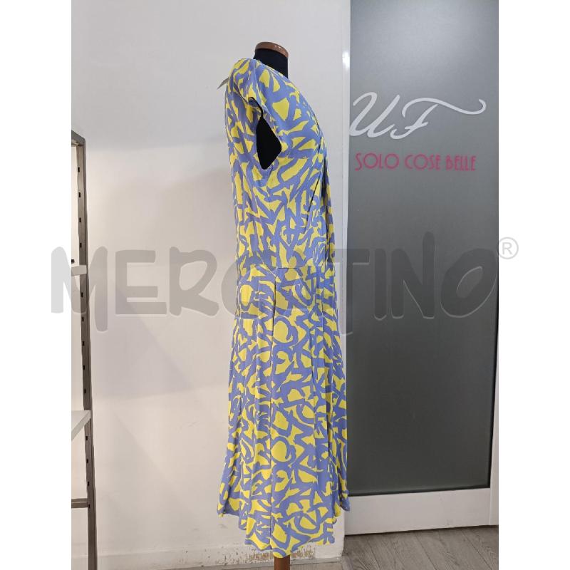 VESTITO DONNA SETA ROSA FIORI VOLANT | Mercatino dell'Usato Roma gregorio vii 3