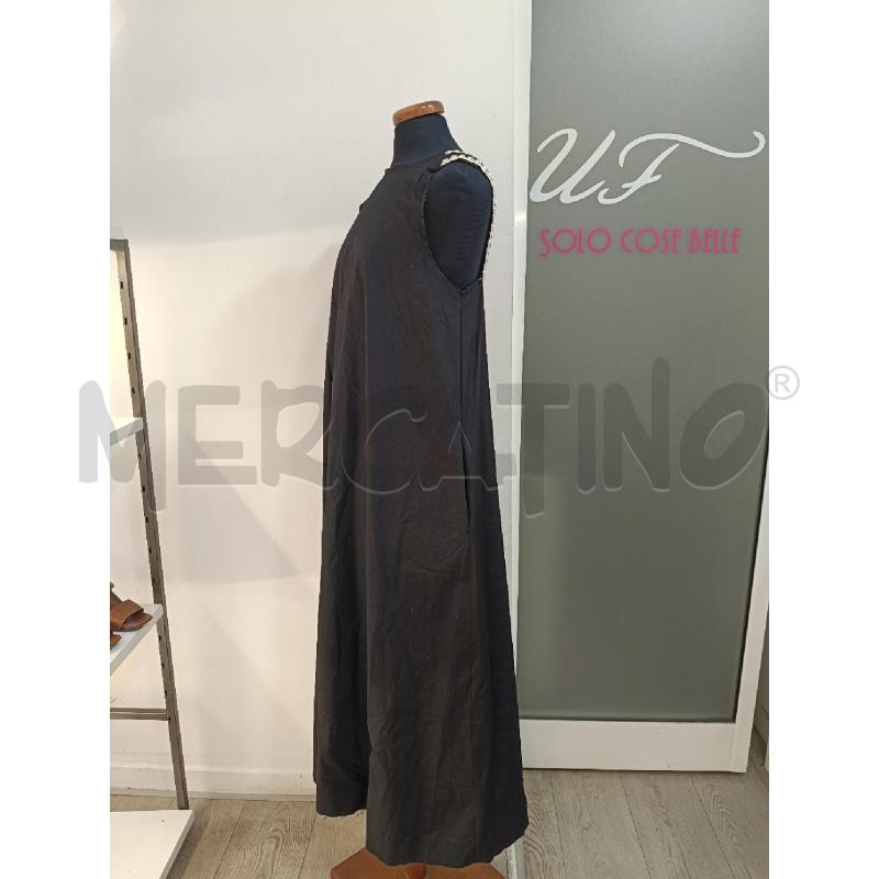 VESTITO DONNA SOUVENIR NERO RICAMI BIANCHI | Mercatino dell'Usato Roma gregorio vii 2