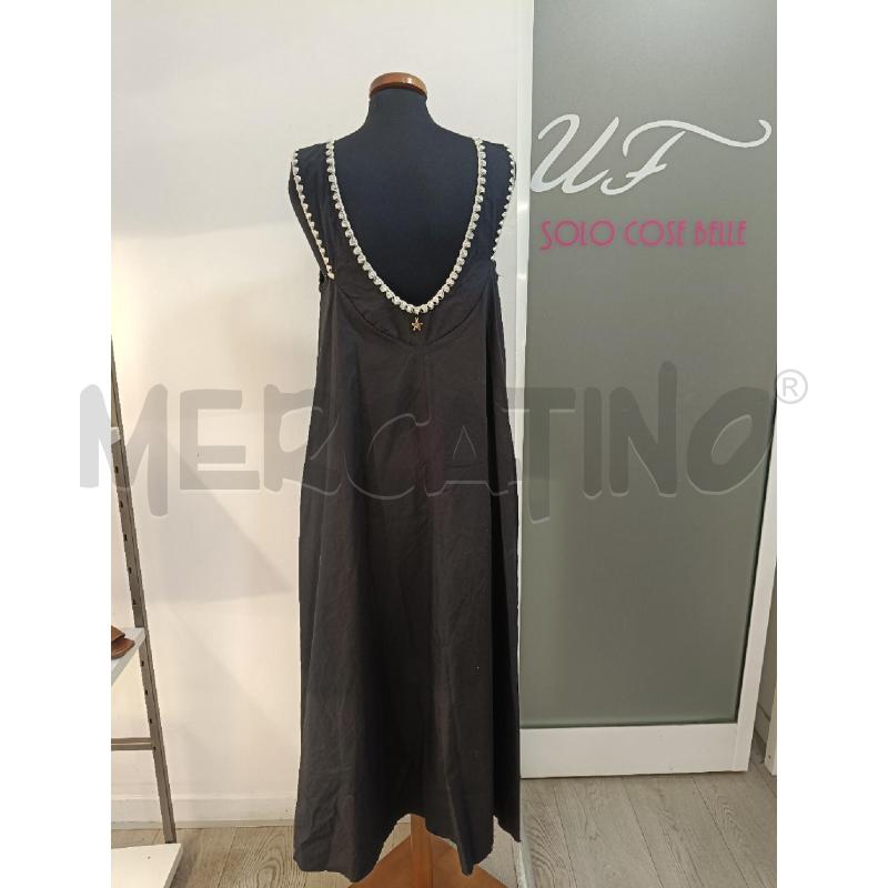 VESTITO DONNA SOUVENIR NERO RICAMI BIANCHI | Mercatino dell'Usato Roma gregorio vii 3