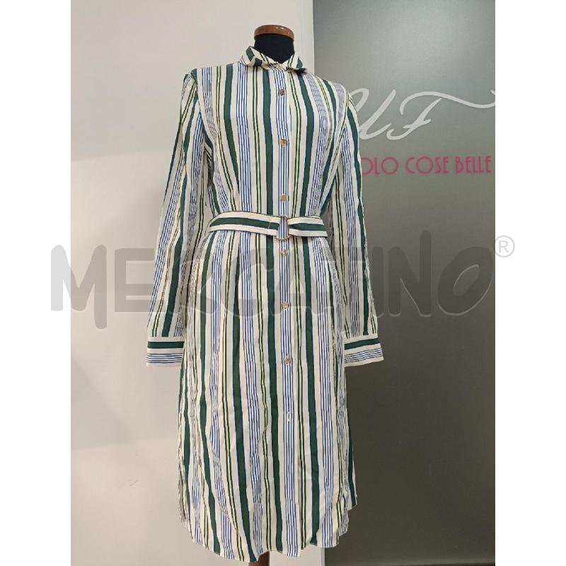 VESTITO DONNA TORY BURCH BIANCO RIGHE VERDI | Mercatino dell'Usato Roma gregorio vii 1