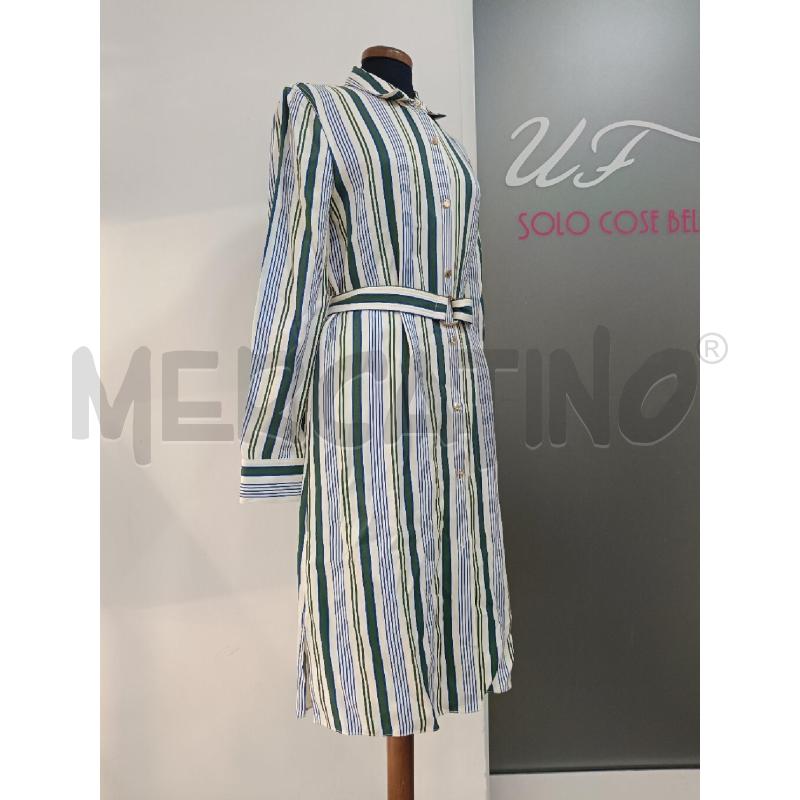 VESTITO DONNA TORY BURCH BIANCO RIGHE VERDI | Mercatino dell'Usato Roma gregorio vii 2