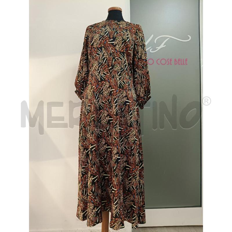 VESTITO DONNA TRAFFIC PEOPLE NERO FOGLIE MARRONI | Mercatino dell'Usato Roma gregorio vii 1