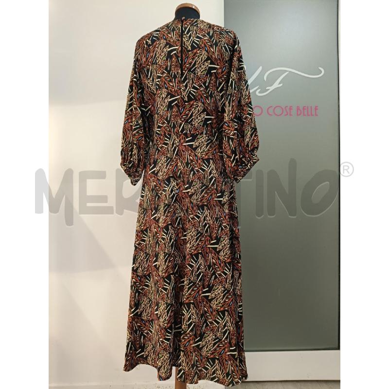 VESTITO DONNA TRAFFIC PEOPLE NERO FOGLIE MARRONI | Mercatino dell'Usato Roma gregorio vii 3