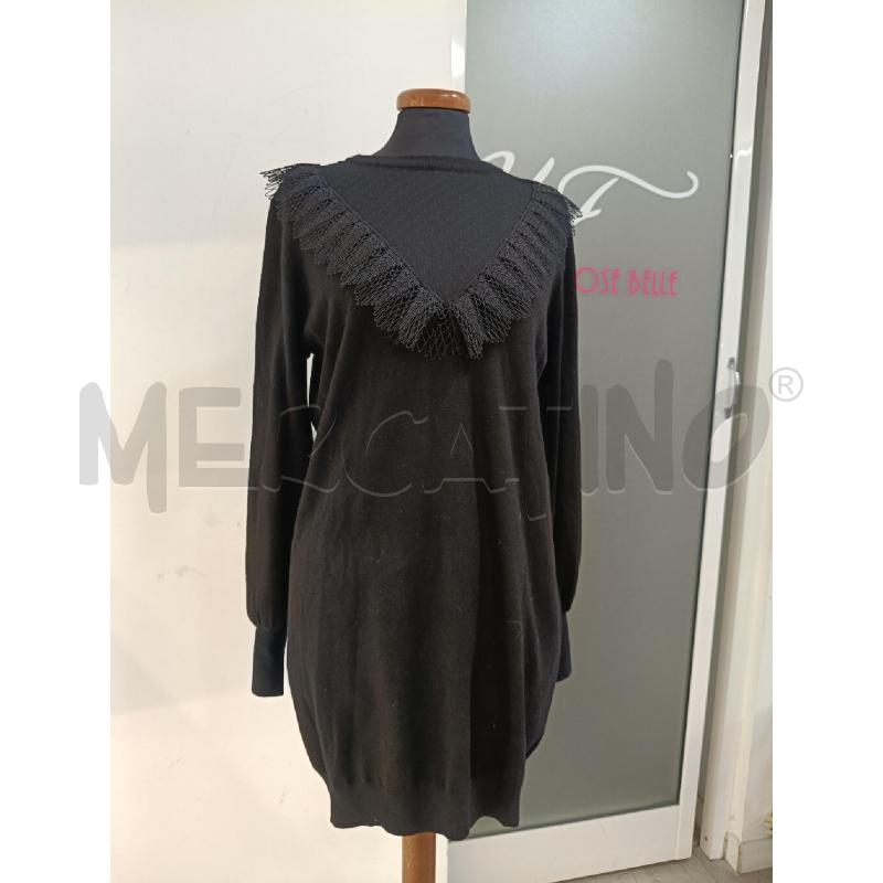 VESTITO DONNA TWINSET NERO RICAMI SUL COLLETTO | Mercatino dell'Usato Roma gregorio vii 1