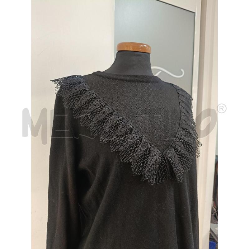 VESTITO DONNA TWINSET NERO RICAMI SUL COLLETTO | Mercatino dell'Usato Roma gregorio vii 2