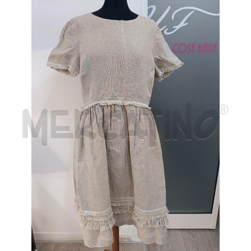 VESTITO DONNA WEEKEND MAX MARA BEIGE LINO SFRANGIATO | Mercatino dell'Usato Roma gregorio vii 1