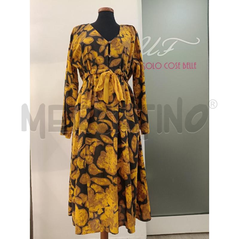 VESTITO DONNA WU SIDE NERO FIORI GIALLI | Mercatino dell'Usato Roma gregorio vii 1