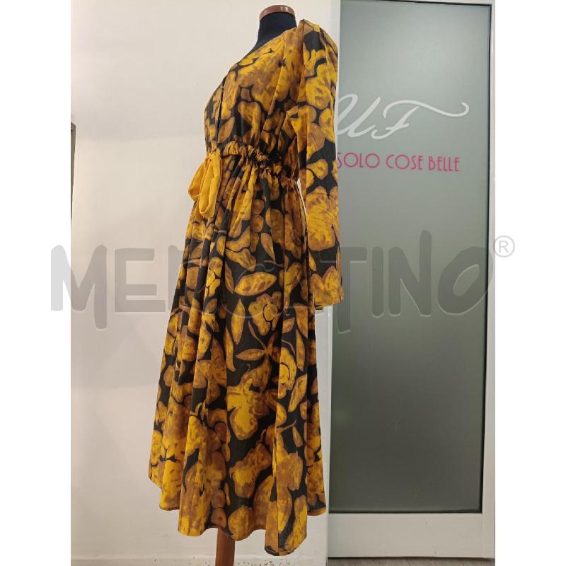 VESTITO DONNA WU SIDE NERO FIORI GIALLI | Mercatino dell'Usato Roma gregorio vii 2