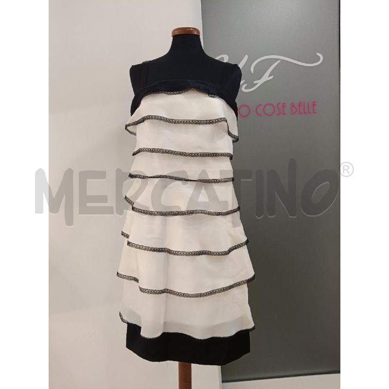 VESTITO LUISA SPAGNOLI IN SETA BIANCA PROFILI MNERI | Mercatino dell'Usato Roma gregorio vii 1
