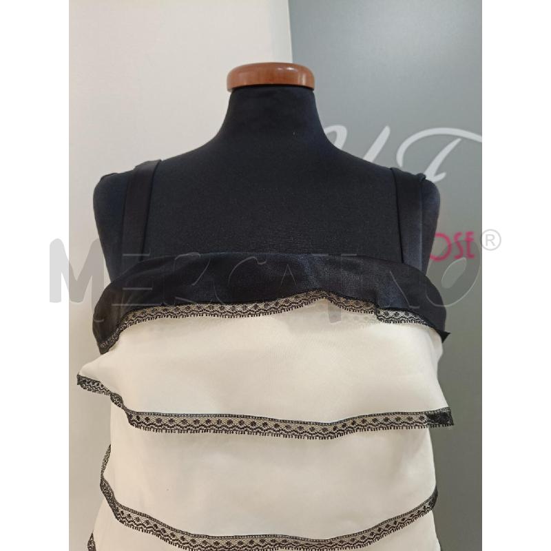 VESTITO LUISA SPAGNOLI IN SETA BIANCA PROFILI MNERI | Mercatino dell'Usato Roma gregorio vii 2