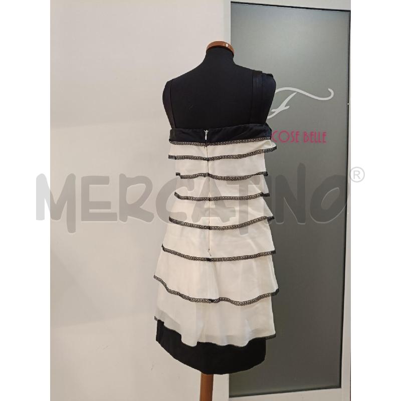 VESTITO LUISA SPAGNOLI IN SETA BIANCA PROFILI MNERI | Mercatino dell'Usato Roma gregorio vii 4
