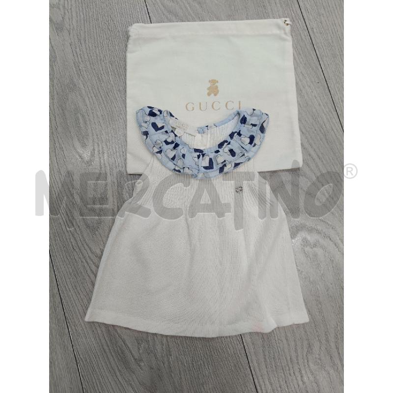 VESTITO NEONATA GUCCI BIANCO BALZE CELESTI | Mercatino dell'Usato Roma gregorio vii 1