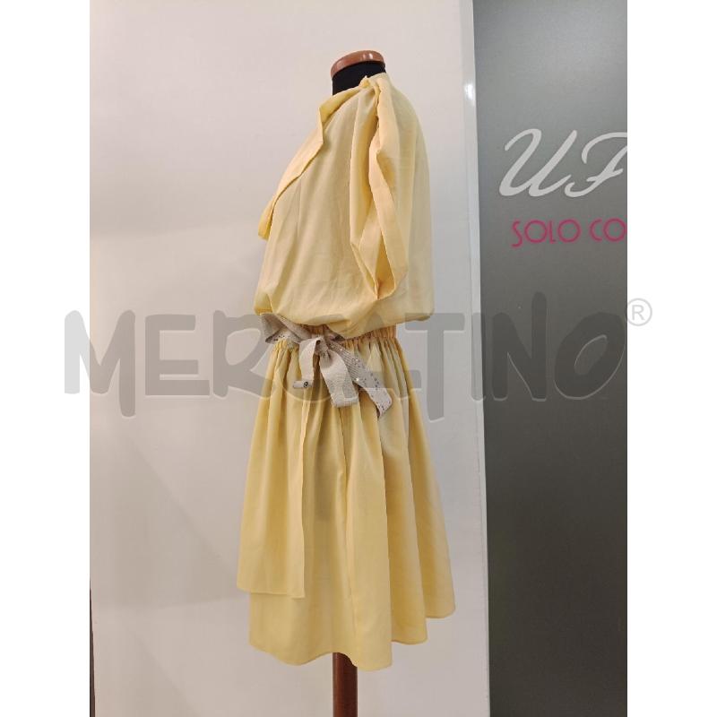 VESTITO PINKO GIALLO BURRO CINTA LATERALE STRASS  | Mercatino dell'Usato Roma gregorio vii 2