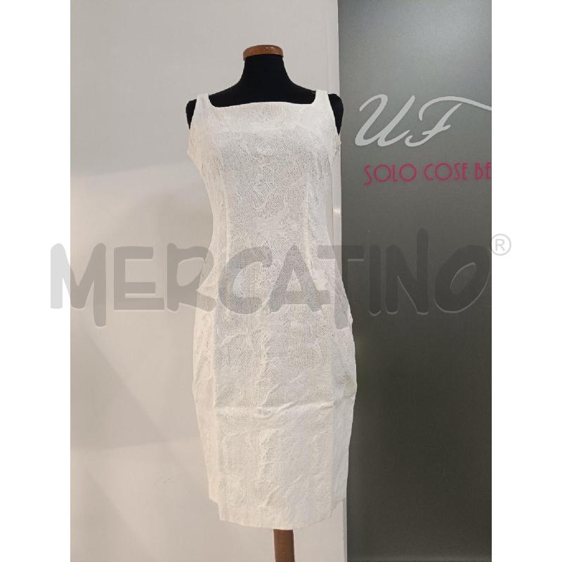 VESTITO SEVENTY IN PIZZO BIANCO CON BRETELLE  | Mercatino dell'Usato Roma gregorio vii 1
