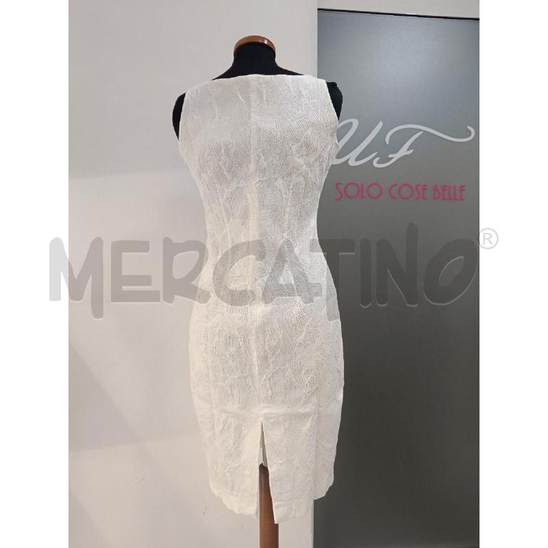 VESTITO SEVENTY IN PIZZO BIANCO CON BRETELLE  | Mercatino dell'Usato Roma gregorio vii 4