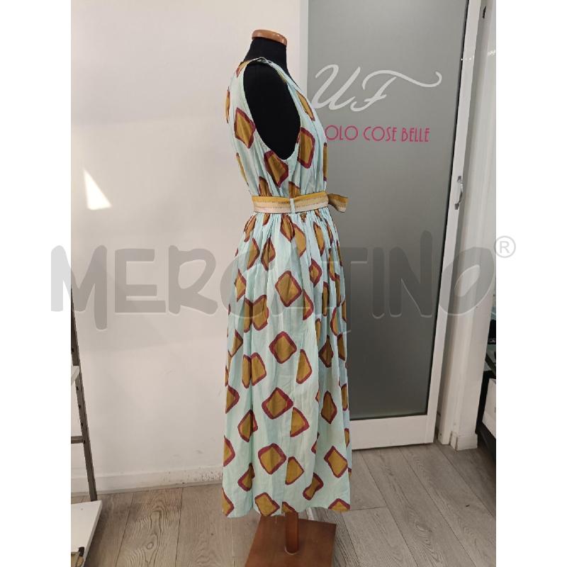 VESTITO WU'SIDE ACQUA MARINA FANTASIA PISTACCHIOI AMARENA CINTURA  | Mercatino dell'Usato Roma gregorio vii 3