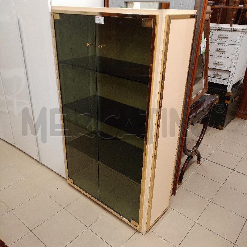 VETRINA 2/A ANNI 70 LACCATA BIANCA OTTONE  | Mercatino dell'Usato Roma gregorio vii 1
