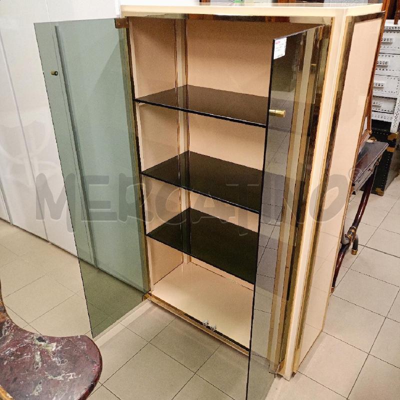 VETRINA 2/A ANNI 70 LACCATA BIANCA OTTONE  | Mercatino dell'Usato Roma gregorio vii 2