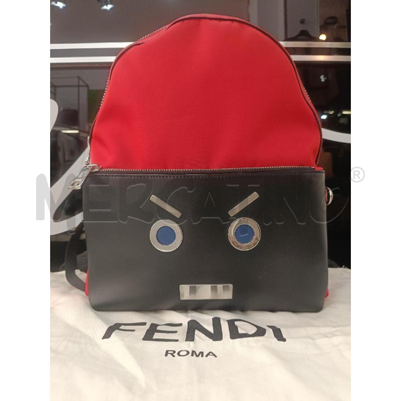 ZAINO FENDI MONSTER NERO ROSSO COD.7VZ012-SLD 178-8762 | Mercatino dell'Usato Roma gregorio vii 1
