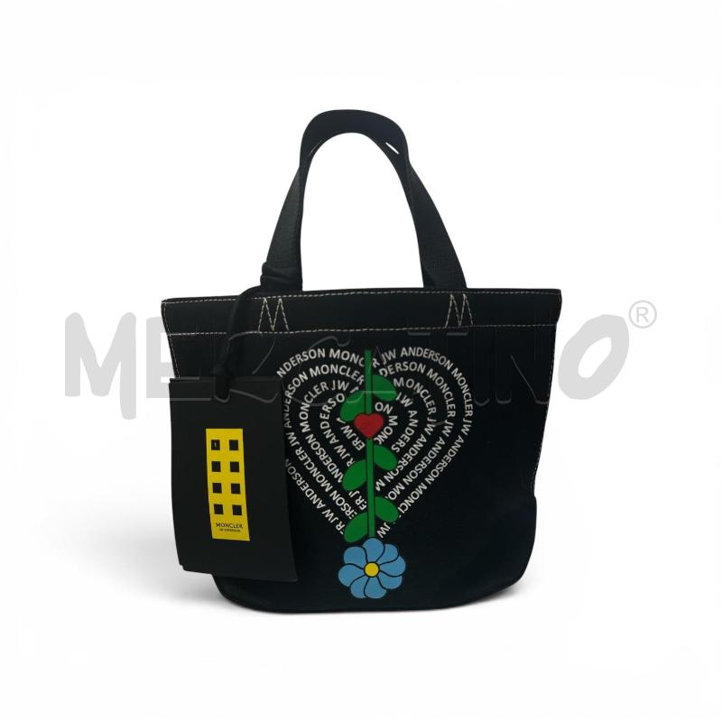 ANDREW MONCLER TOTE BAG BIANC SCRIT BIANC FIOR VERD CELESTE GIALL  | Mercatino dell'Usato Roma appia 2