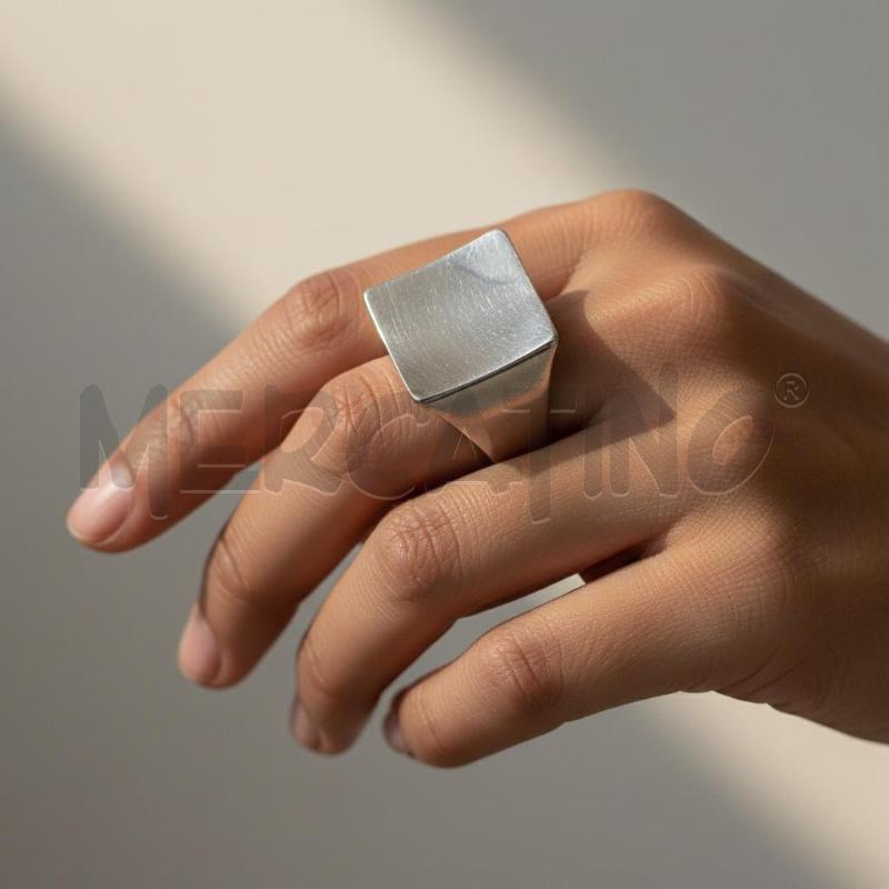 ANELLO DONNA MP ARG GRANDE RETTANGOLARE | Mercatino dell'Usato Roma appia 3