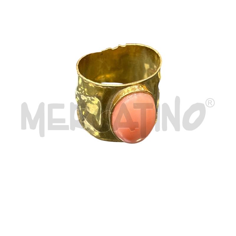 ANELLO DONNA MP DORAT CORALLO CENTRAL  | Mercatino dell'Usato Roma appia 2