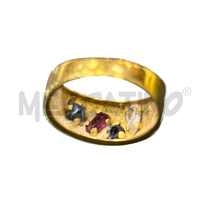 ANELLO DONNA MP DORAT PIETRE BIANC ROS NER  | Mercatino dell'Usato Roma appia 2