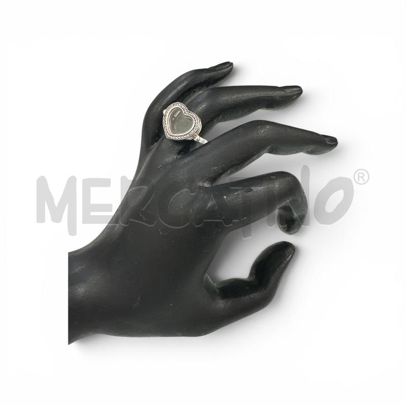 ANELLO DONNA PANDORA CUORE TRASP STRASS INTORNO | Mercatino dell'Usato Roma appia 1
