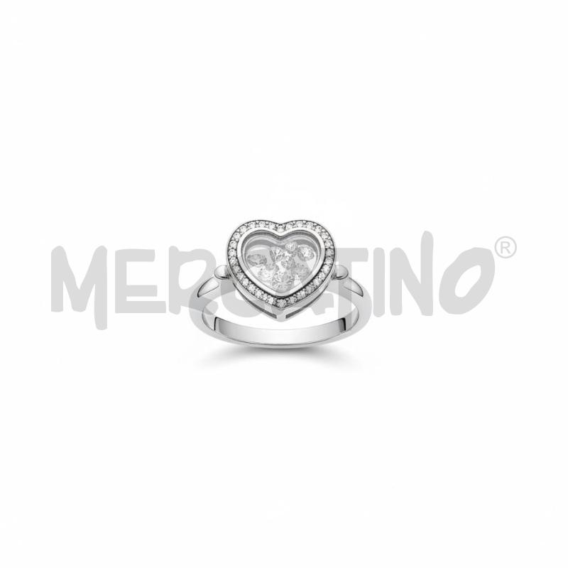 ANELLO DONNA PANDORA CUORE TRASP STRASS INTORNO | Mercatino dell'Usato Roma appia 2