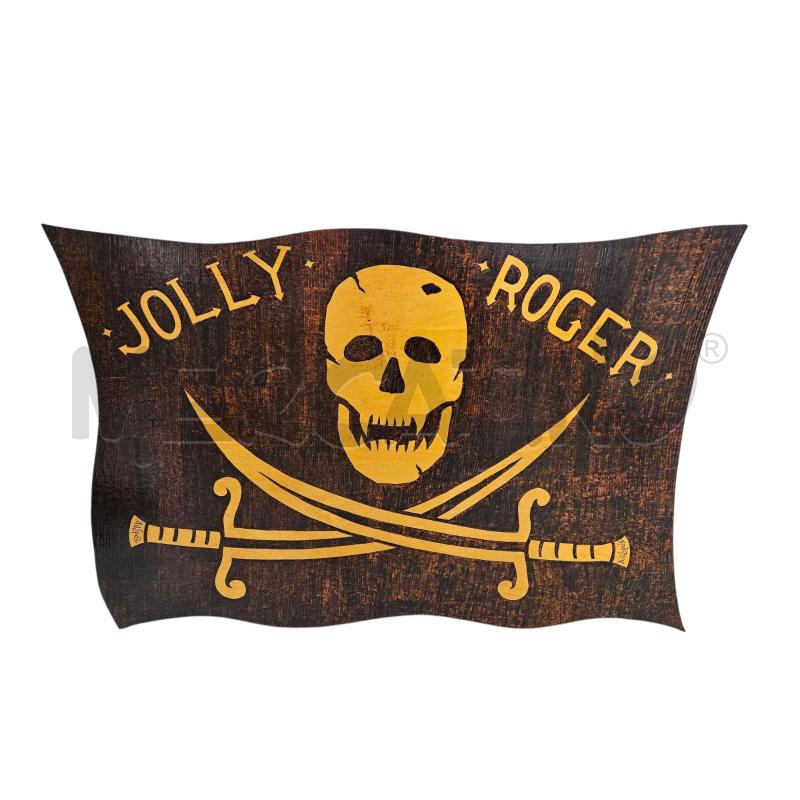 BANDIERA PIRATA IN LEGNO JOLLY ROGER | Mercatino dell'Usato Roma appia 1