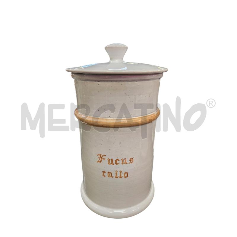 BARATTOLO FARMACISTA ARTIGIANALE TERRACOTTA SMALTATA | Mercatino dell'Usato Roma appia 1
