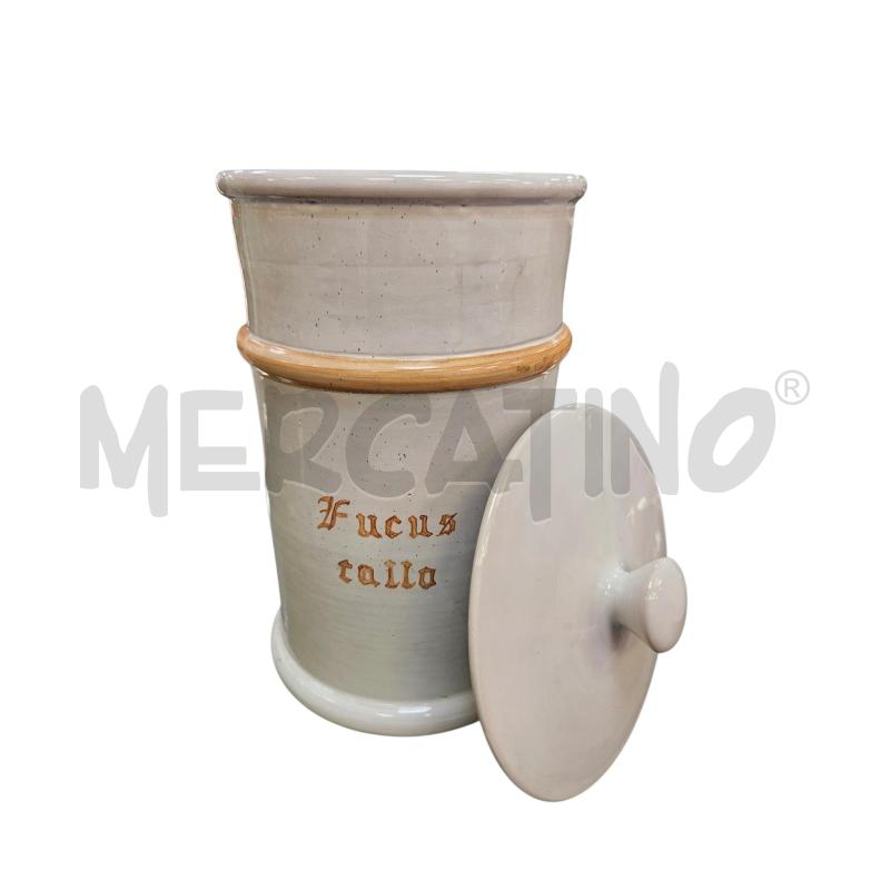 BARATTOLO FARMACISTA ARTIGIANALE TERRACOTTA SMALTATA | Mercatino dell'Usato Roma appia 3