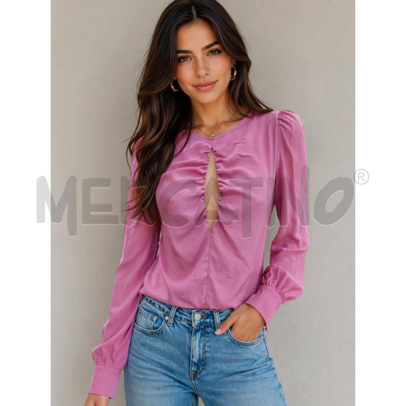 BLUSA DONNA PINKO FUCSIA APERT DAVANT MISTO SETA  | Mercatino dell'Usato Roma appia 1