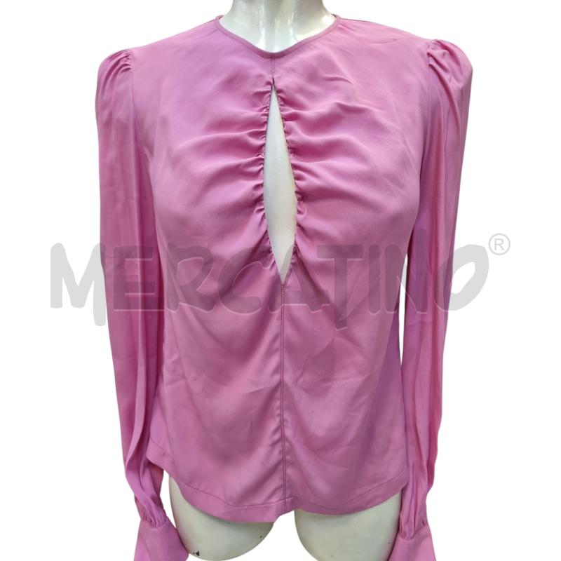 BLUSA DONNA PINKO FUCSIA APERT DAVANT MISTO SETA  | Mercatino dell'Usato Roma appia 3