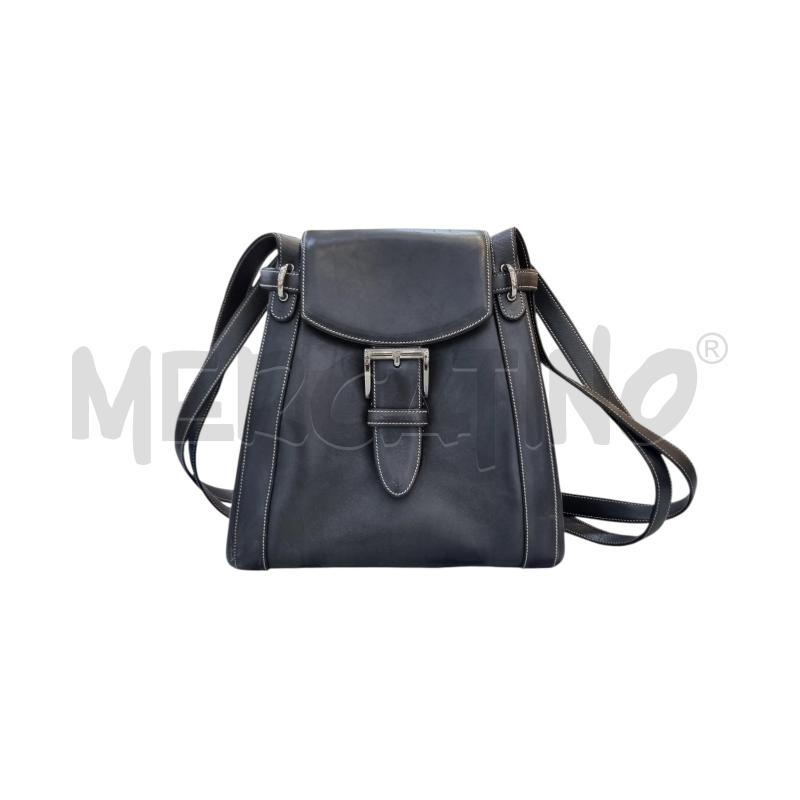 BORSA DONNA BRANCHINI BLU COT CREMA  | Mercatino dell'Usato Roma appia 1