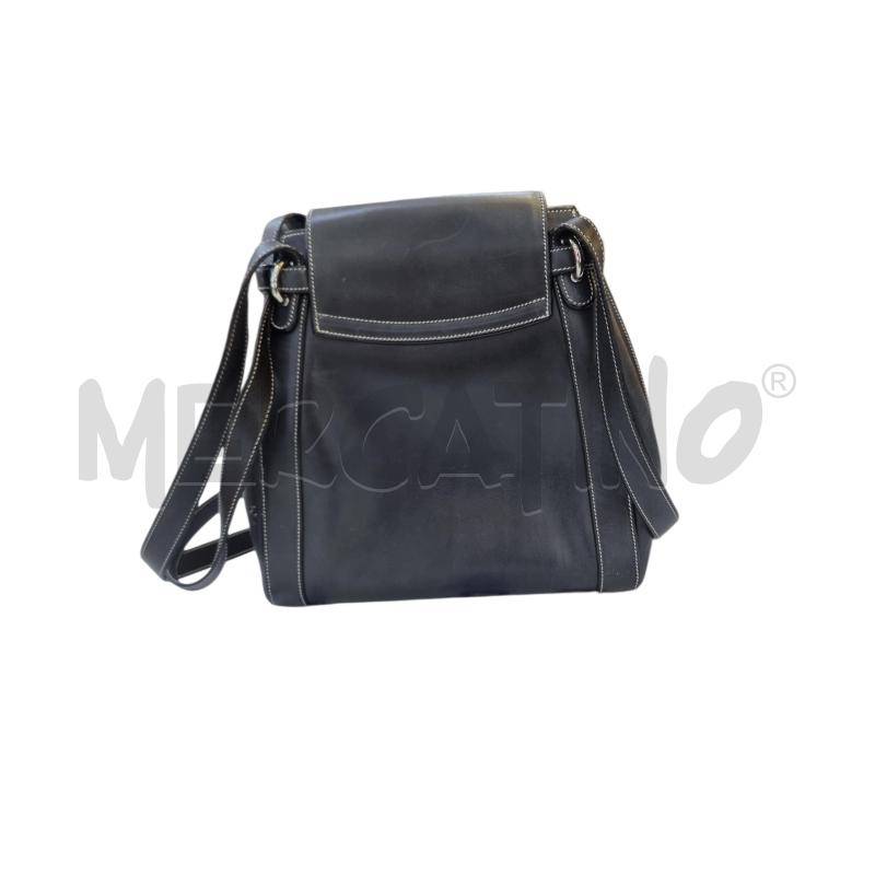 BORSA DONNA BRANCHINI BLU COT CREMA  | Mercatino dell'Usato Roma appia 4