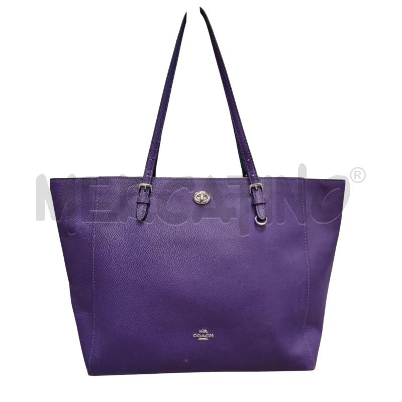 BORSA DONNA COACH VIOLA TOTE GRANDE | Mercatino dell'Usato Roma appia 1