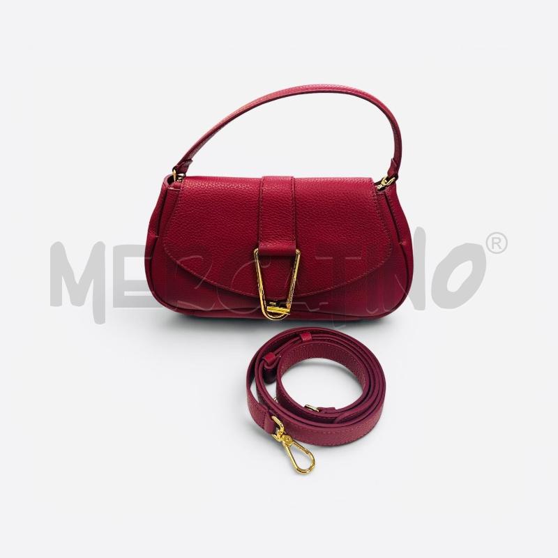 BORSA DONNA COCCINELLE ROSSO GRANATA FIBIA DORATA  | Mercatino dell'Usato Roma appia 1