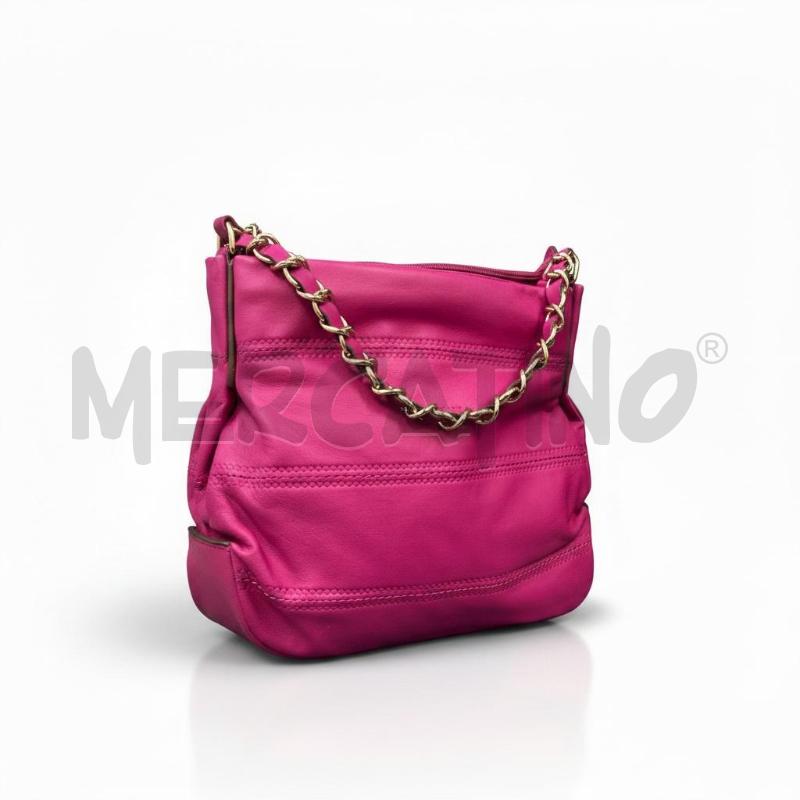BORSA DONNA COCCINELLE VIOLA  MANICO CATENA DORATA1 | Mercatino dell'Usato Roma appia 1