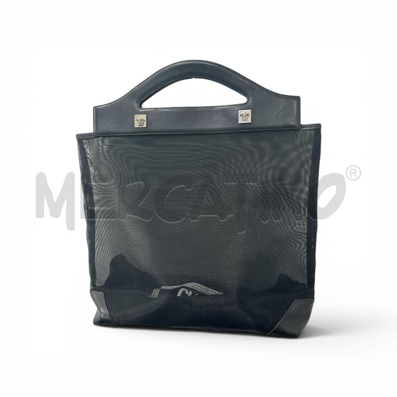 BORSA DONNA GIANNI VERSACE NER RET MANI PELLE NER  | Mercatino dell'Usato Roma appia 1