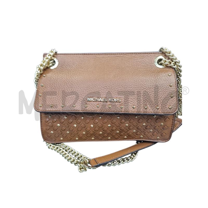 BORSA DONNA MICHAEL KORS PELLE MARRONE BORCHIE DORAT  | Mercatino dell'Usato Roma appia 1