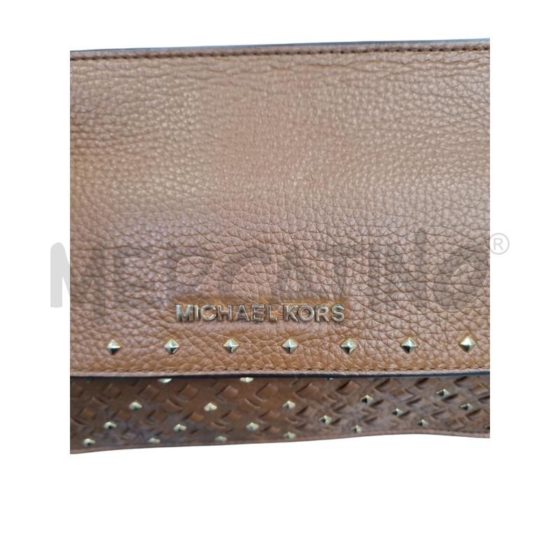 BORSA DONNA MICHAEL KORS PELLE MARRONE BORCHIE DORAT  | Mercatino dell'Usato Roma appia 3