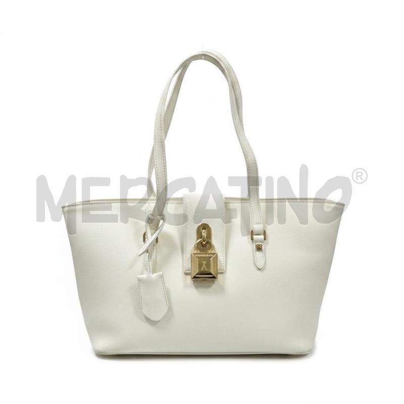 BORSA DONNA PATRIZIA PEPE BIANCA  CATENACCIO DORATO | Mercatino dell'Usato Roma appia 1